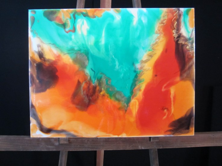 First Luminous Pour Painting Workshop, 2015