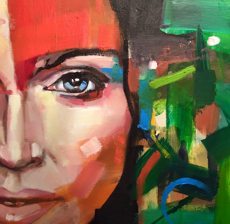 Madonna, Oil Painting, Art by D.O.M., Strong Women